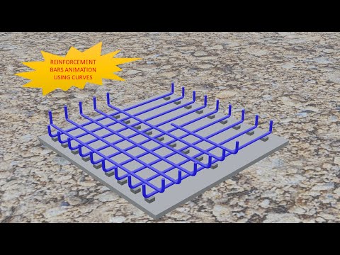 Bar Reinforcement animation tutorial using curve feature.(converting mesh to curve, animating curve)