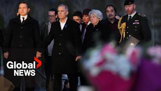 Carney, Poilievre join vigil, pay tribute to Tumbler Ridge shooting victims | FULL