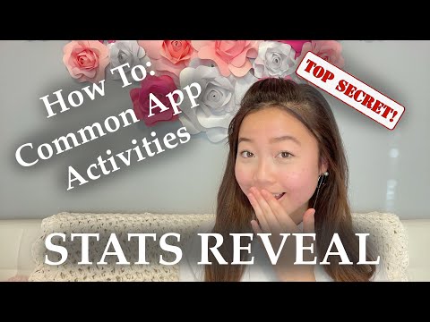How I got into CALTECH/COLUMBIA/USC | COLLEGE APPLICATION STATS 2021 PT.3: Common App Activities