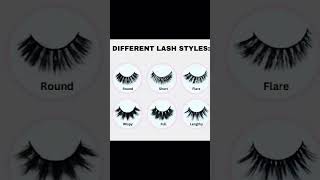 Different lash styles  with name#makeuptipsforbeginners #ytshorts