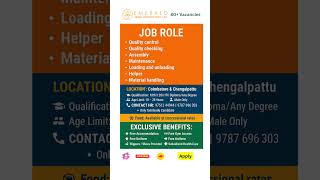 Job Fair l Job Vacancy l Fresher Job l Multi Location l #jobs #automobile #tata  #TN