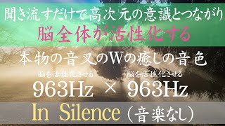 【ソルフェジオ周波数 963Hz】【本物の音叉の音色】Solfeggio｜脳全体を活性化させる963Hz｜高次元の意識とつながる｜音叉の音色のみ｜in silence