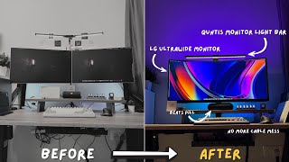 Desk Setup Makeover | Dual Monitor to Ultra Wide Monitor Setup | Cable Management
