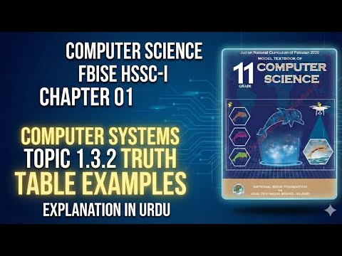 Truth Table Examples Topic 1.3.2 | Computer Systems | Computer Science Chapter 1 | FBISE HSSC-I Urdu