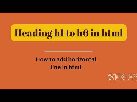 HTML Tutorial |  How to write heading using h tag in html | HTML tutorial in Hindi and Urdu |