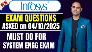 Infosys System Engineer Latest Exam Questions | Actual Questions of Infosys asked