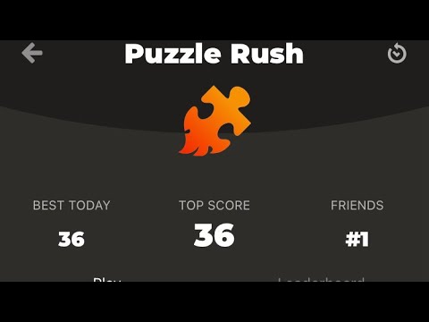 Heartbreaking puzzle rush run! (36 in 3 mins) 😁