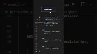 CSS Glitch Button Hover Effect 🔥 | HTML & CSS UI Animation