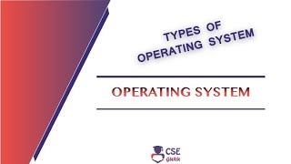 Types of Operating System | Lec 4 | Operating System
