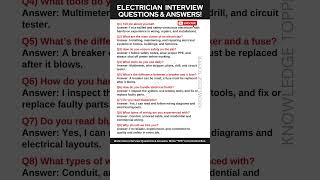 Electrician Interview Questions and Answers