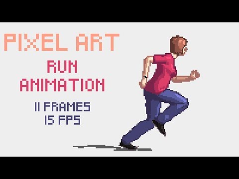 First Try At Character Animation (Pixel Art) (Watch in HD)
