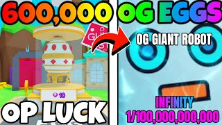 I Hatched 600,000 OG EVENT EGGS and got Many NEW SECRET PETS... (Bubble Gum Simulator INFINITY)