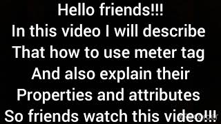 HTML part 13 | How to use meter tag in HTML code || how to use tags properties