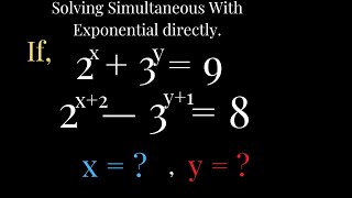 Solving Simultaneous With Exponential directly.