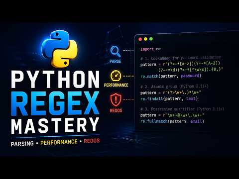 Python Regex Mastery ⚡ Parsing, Performance & ReDoS Explained