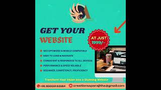 Get Your Website at just 1,999/-