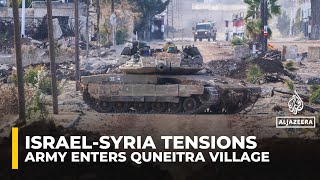 Israeli army vehicles enter village in southern Syria ahead of Paris talks