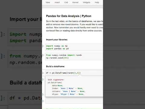 Importing basic libraries and creating a dataframe from scratch in python | Feb 2025