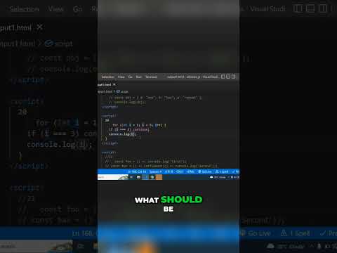 Javascript interview Question - Why Skipping the Number 3 in this Loop Will Blow Your Mind! #shorts