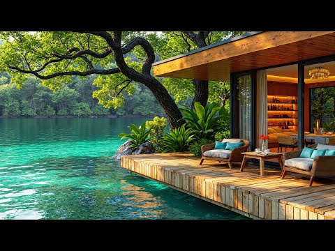 ✨Tranquill Living Room by the Lake | Smooth Jazz & Chill Ambience for Relaxing & Positive Energy
