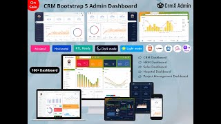 Bootstrap 5 Admin Template with Responsive Dashboard UI Kit- CrmX