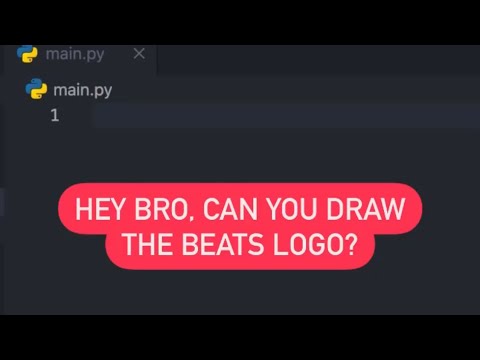 Draw the beats 🎧 logo in 14 lines of Python #coding #beats #python #shorts