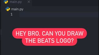 Draw the beats 🎧 logo in 14 lines of Python #coding #beats #python #shorts