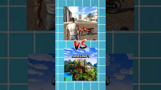 Indian Bikes Driving 3D VS Minecraft 🤔 kaun sa best || #shots #minecraft