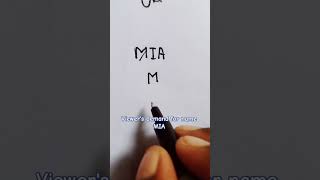 "MIA" name logomark for viewer's demand 😊#logodesign #namelogodesign #logomark /