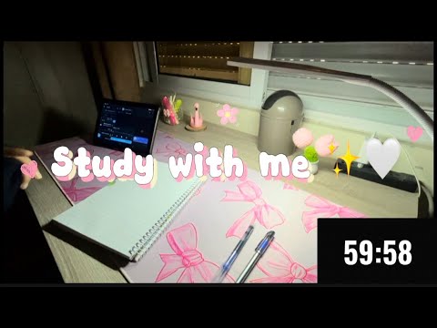 ادرس معي ساعة | Study With Me لمدة ساعة كاملة | تركيز هادئ وتحفيز للمذاكرة 🩺👩🏽‍⚕️