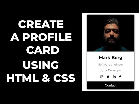 How To Create a Profile Card Using HTML and CSS