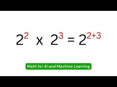 Exponents multiplication: Same base, add exponents | Math for AI/ML