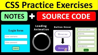 CSS Practice Exercises for Beginners | CSS Course by Programming For Beginners