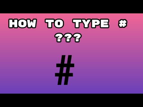 how to type # in laptop / how to type # in laptop