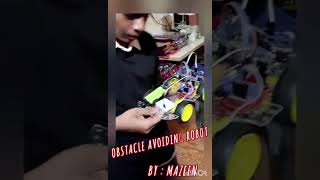 Our Student Mazeen's Project   Obstacle Avoiding Robot #techeducation #tutorial #robotics #arduino