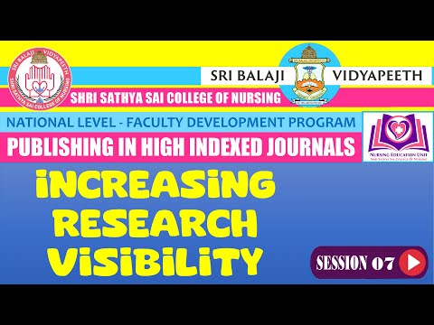 07 Increasing research visibility | Publishing in High Indexed Journals