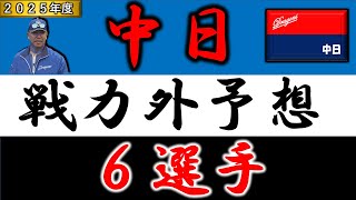 [Chunichi Dragons 2025 cut predictions] "6 players"