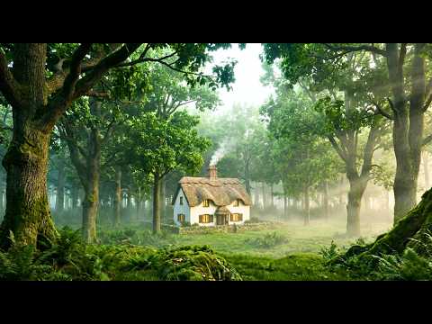 Cozy English Cottage Tour in a Misty Ancient Forest