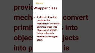 Wrapper Class (22) #corejava