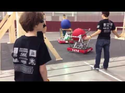 2014 Crossroads Regional - Practice Field - FRC Team 3494 The Quadrangles