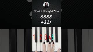 What A Beautiful Name 🎹 #tiktok #pianotutorial #hillsongworship #WhatABeautifulName