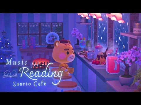 🎧Sanrio: Cinnamoroll Festive Café ❄️ Jazz + fire crackle & distant chatter ambience