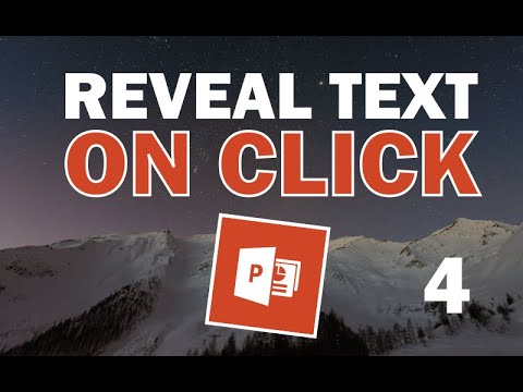 PowerPoint Animation | How To Reveal Text On Click #4