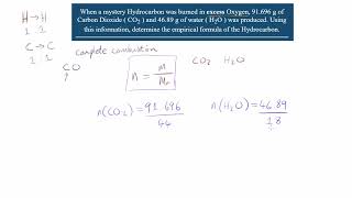 Moles of H₂O more than CO₂; Scaling Req. – Emp. Formula from Exp. Data (4)