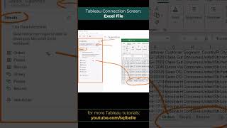 #Tableau - #Microsoft #Excel Connection Screen #tableaudesktop  #tableaututorial  #tableautips