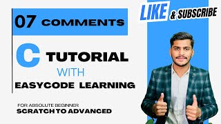 Comments in C | C programming tutorial | easycode Learning | #clanguage #cprogramming #comment
