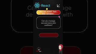 ⚠️React Quiz: Derived State with useState—Yes or No? 🤔  #shorts #codingwithlulu