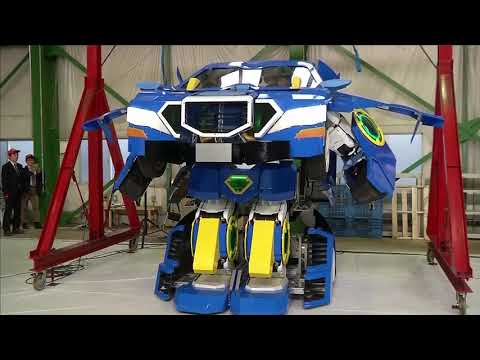 Japan engineers create robot that transforms into car with men on board engineers build life-size