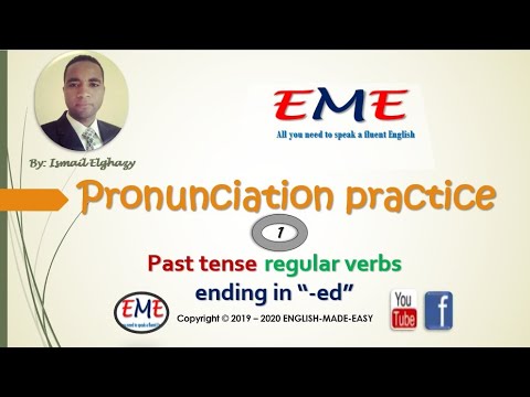 Pronunciation practice: Past tense regular verbs ending in ed شرح نطق الفعل الماضي