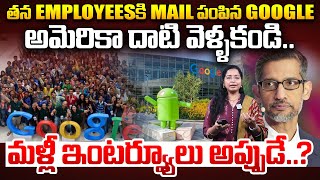 Google Mail to Employees: అమెరికా దాటి వెళ్ళకండి.. | Sundarpichai | Google Company Interviews Update